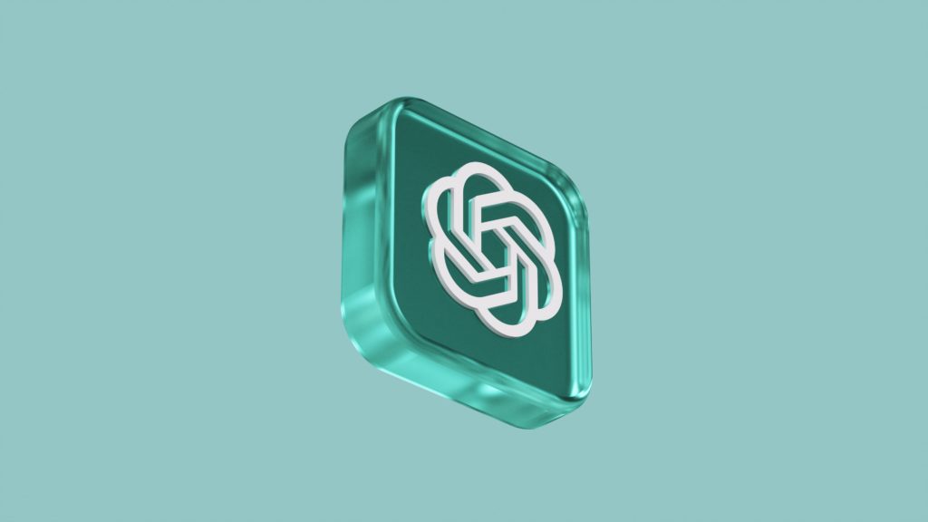 Le logo de ChatGPT en vert sur fond vert clair